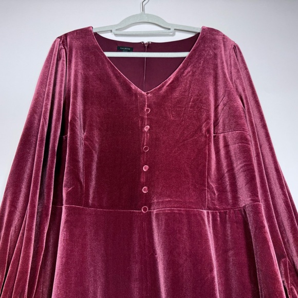 NWT Talbots Women’s Billow Sleeve Soft Velour Fit & Flare A-Line Dress Size 18 - Picture 4 of 14